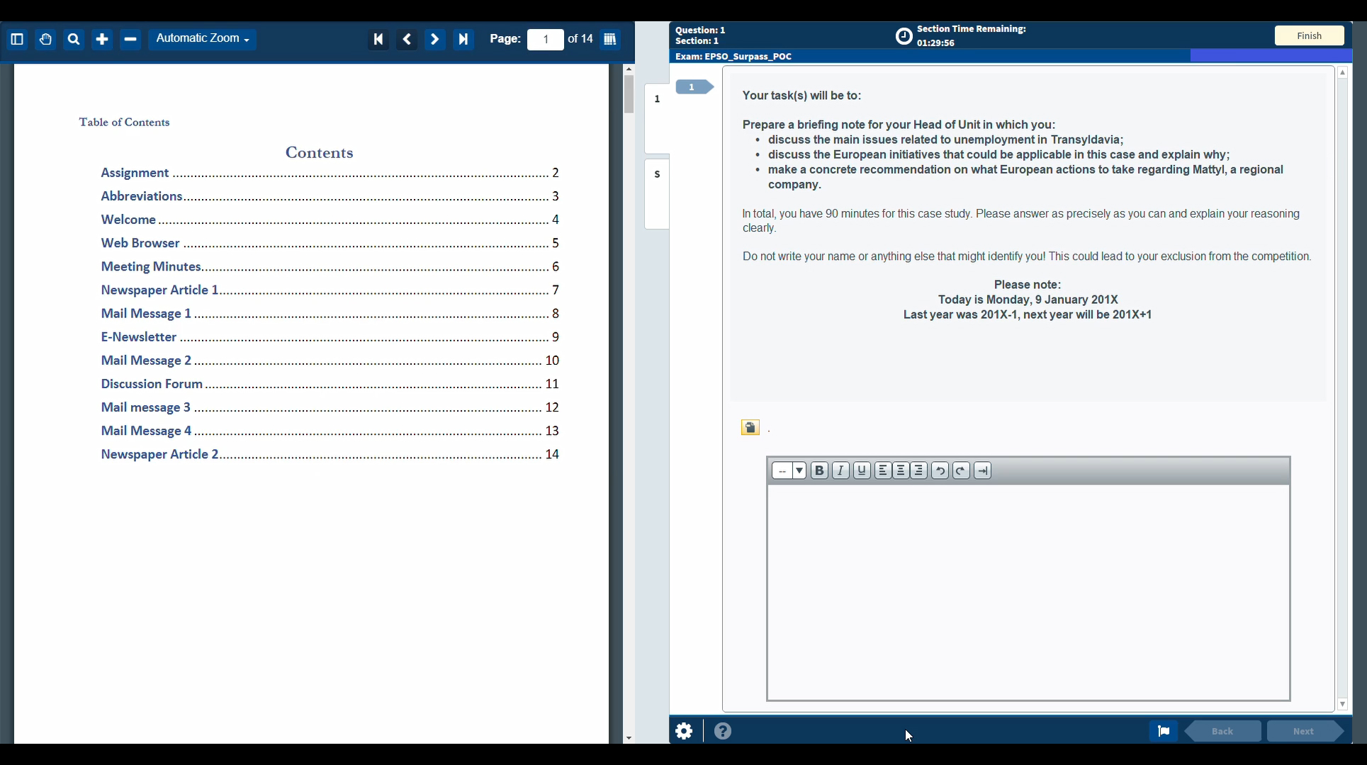 case study epso examples